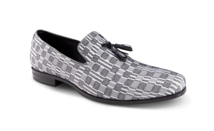 Montique Men's Fashion Loafer Shoe - Abstract Checker