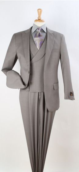 Apollo King Men's 3pc 100% Wool Fashion Suit - Modern Business