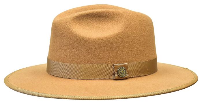 Bruno Capelo Men's Australian Wool Fedora Hat - 3 Inch Wide Brim
