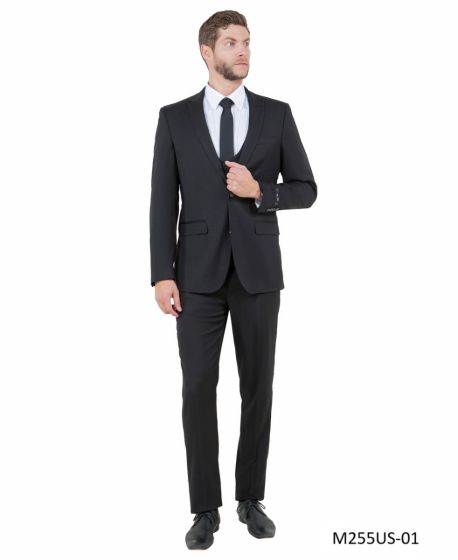Tazio Men's 3 Piece Ultra Slim Fit Executive Suit - Classy Business