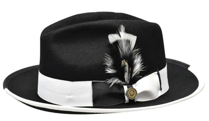 Bruno Capelo Men's Fedora Style Wool Hat - Firm Australian Wool