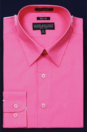 Daniel Ellissa Men's Outlet Solid Dress Shirt - Slim Fit