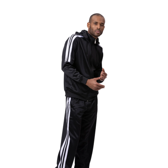 Montique Men's 2 Piece Sport Track Suit - Detachable Hood