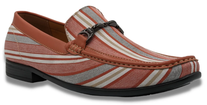 Montique Men's Fashion Dress Shoe - Triple Stripes