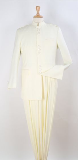 Apollo King Men's Nehru Style 2 Piece Suit - Mandarin Collar