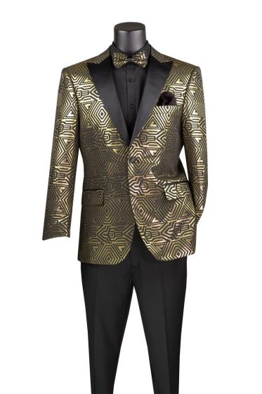 CCO Men's Outlet 2 Button Sport Coat - Geometric Shapes