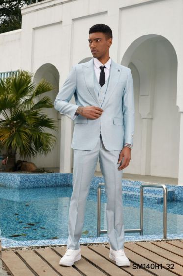 CCO Men's Outlet 3 Piece Hybrid Suit - Solid Light Colors