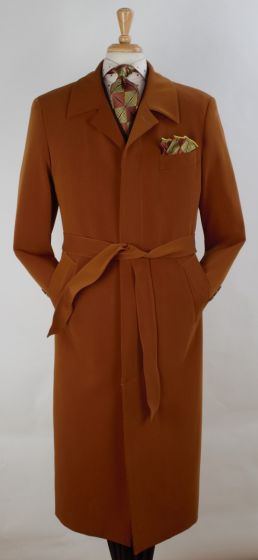 John Knight Men's Outlet Full Length Length Top Coat - Hidden Buttons