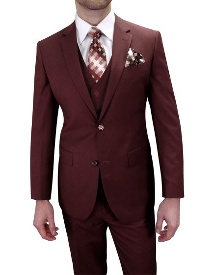 Royal Diamond Men's 3pc Poplin Suit - Business Fashion