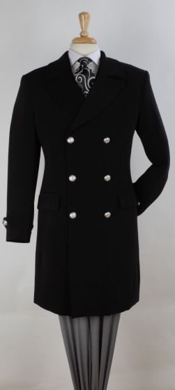 John Knight Men's Outlet 3/4 Length Top Coat - Double Breasted