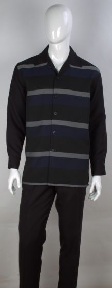 Royal Diamond Men's 2 Piece Walking Suit - Smooth Stripes