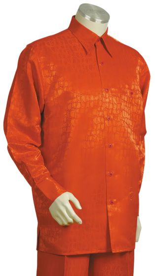 Canto Men's 2 Piece Long Sleeve Walking Suit - Snakeskin Effect