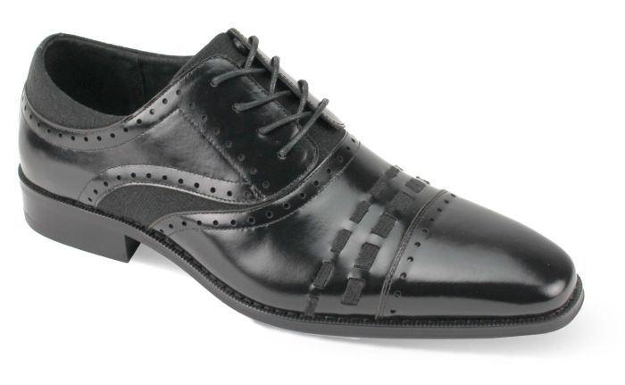 CCO Men's Leather High Fashion Dress Shoe - Fabric Weave