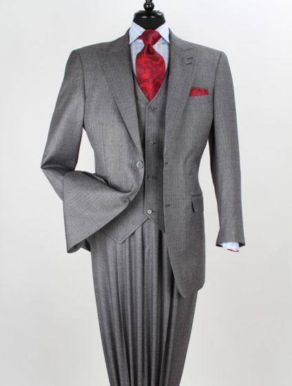 Apollo King Men's Wool Feel 3 Piece Fashion Suit - 2 Button