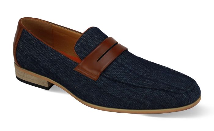 Antonio Cerrelli Men's Fashion Dress Shoe - Unique Denim Loafer