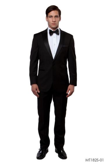 Bryan Michaels Men's 2pc Slim Fit Tuxedo - Dark Accents