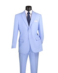 Vinci Men's 2 Piece Poplin Discount Suit - Big and Tall Sizes