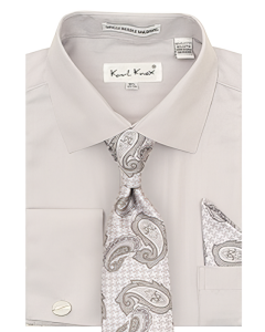 Karl Knox Men's French Cuff Shirt Set - X-Pattern