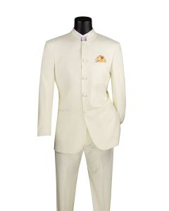Vinci Men's 2 Piece Nehru Suit - 5 Button Fashion Style