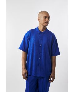 Silversilk Men's 2 Piece Short Sleeve Walking Suit - Lightly Textured Solid