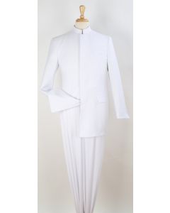 Apollo King Men's 2 Piece Nehru Style Suit - Hidden Buttons