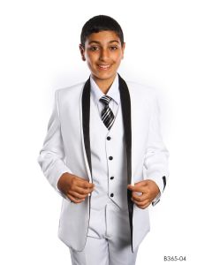 Tazio Boy's 5 Piece Suit in Solid Colors - Two Tone Trim