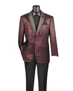 CCO Men's Outlet 2 Button Sport Coat - Faux Leather Trim