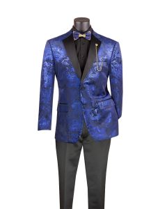 CCO Men's Outlet 2 Button Sport Coat  - Floral Jacquard