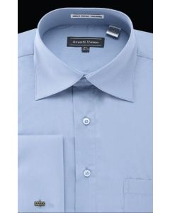Avanti Uomo Men's Outlet French Cuff Dress Shirt - Wrinkle Free Fabric