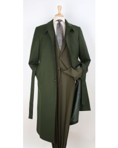 Black Diamond Men's Full Length Duster Coat - Wide Fashion Lapel