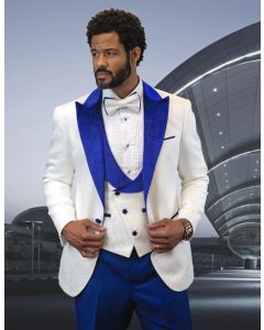 Statement Men's 3 Piece Fashion Tuxedo - Bold Accents