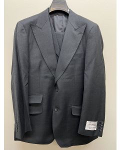 Apollo King Men's 3pc 100% Worsted Wool Suit - Peak Lapel