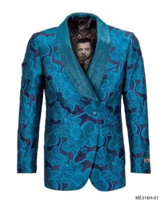 Empire Men's Luxurious Sport Coat - Floral Accents