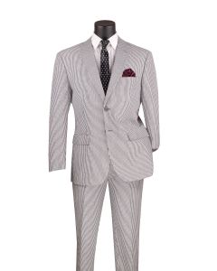 CCO Men's Outlet 2 Piece Seersucker Suit - Notch Lapel