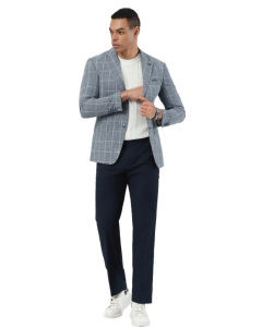Stacy Adams Men's Hybrid Fit Sport Coat - Textured Windowpane Pattern