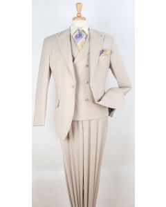 Apollo King Men's 3pc 100% Wool Suit - High Fashion Vest