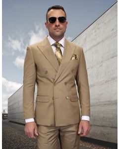 Statement Men's 2 Piece 100% Wool Fashion Suit - Bold Color