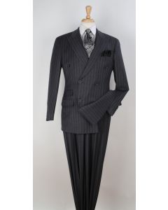 Apollo King Men's 3 Piece 100% Wool Suit - Designer Fashion