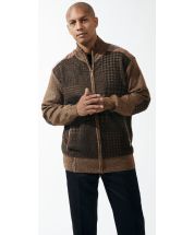 Silversilk Men's Sweater - Multi Patterned