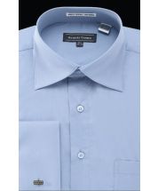 Avanti Uomo Men's Outlet French Cuff Dress Shirt - Wrinkle Free Fabric