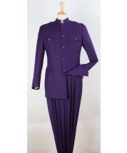 Apollo King Men's 2 Piece Nehru Style Suit - Fashion Pockets