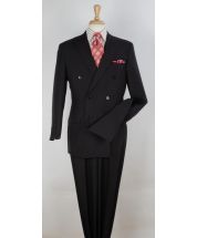 Royal Diamond Men's 2pc Double Breasted Suit - Pleated Pants