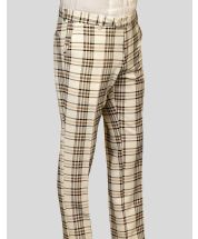 Statement Men's Outlet Slim Fit Pants - Plaid Pattern