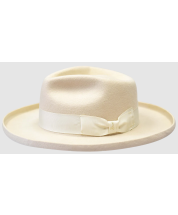 Bruno Capelo Men's 100% Australian Wool Fedora Hat - Wide Pencil Curl Brim