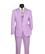 Vinci Men's 2 Piece Poplin Discount Suit - Slim Fit