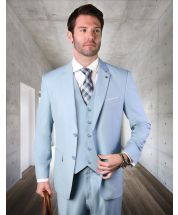 Statement Men's 100% Wool 3 Piece Suit - High Fashion