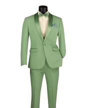 Vinci Men's 2 Piece Slim Fit Tuxedo - Luxurious Stretch Fabric