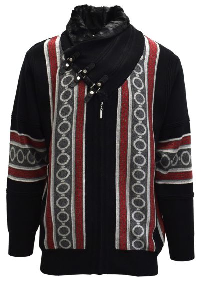 Silversilk Men's Sweater - Circle Dot Pattern